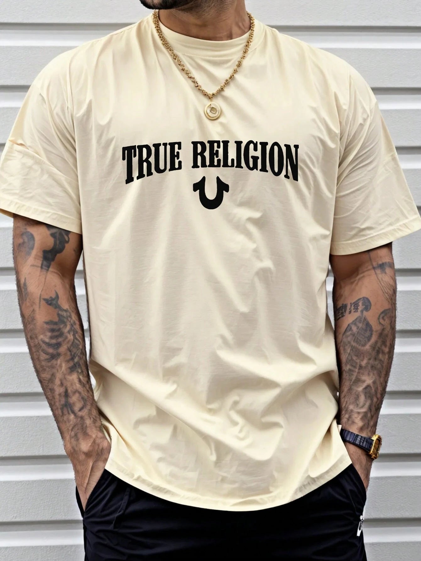 True Religion Horseshoe Logo Cotton Graphic Tee
