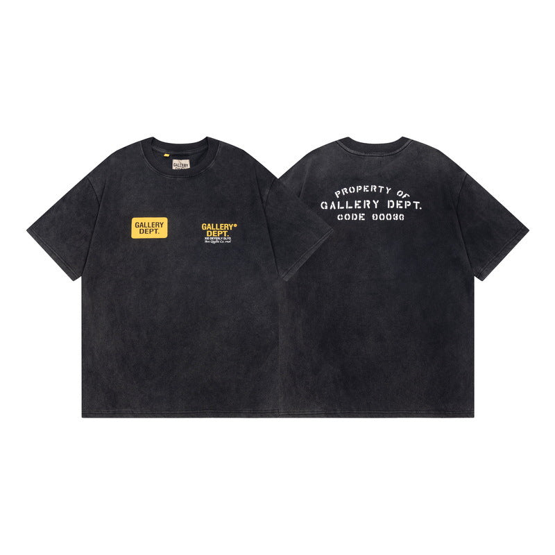 Gallery Dept Vintage Washed Graphic Short Sleeve Tee Streetwear Unisex