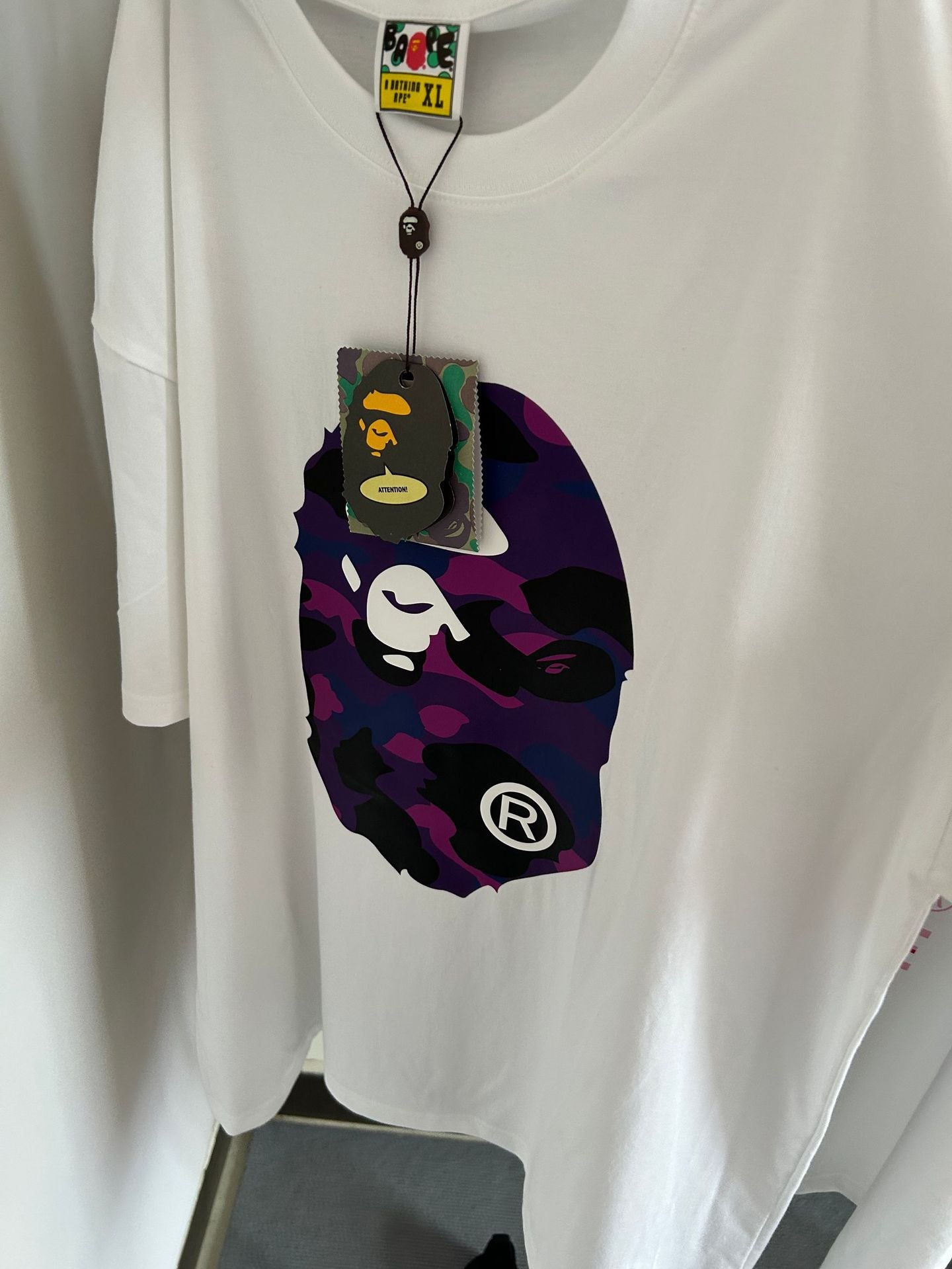 BAPE Shark Ape Head Camo Print Crew Neck Short Sleeve T‑Shirt Unisex