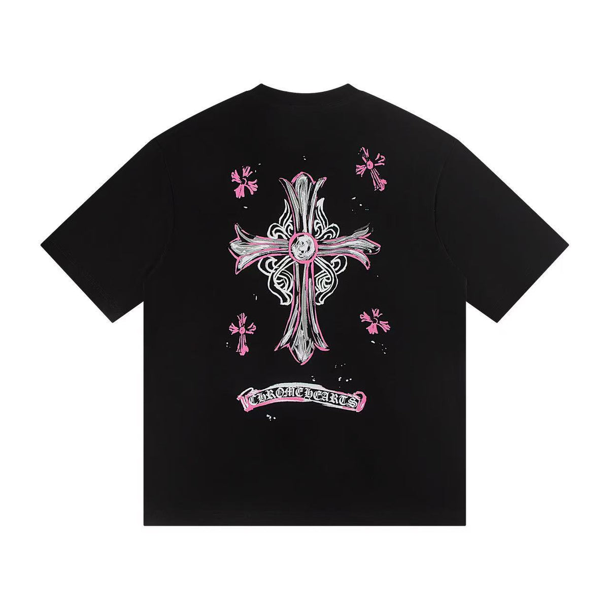 Chrome Hearts Horseshoe Cross Print Short Sleeve Tee Unisex