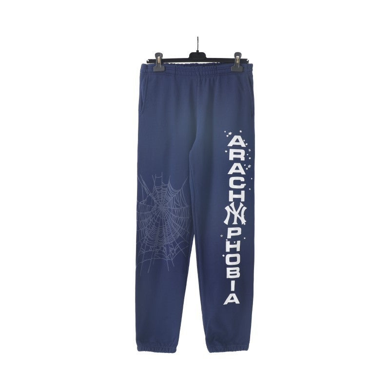 Sp5der Foam Print Spider Web Hoodie Sweatshirt Jogger Pants Set