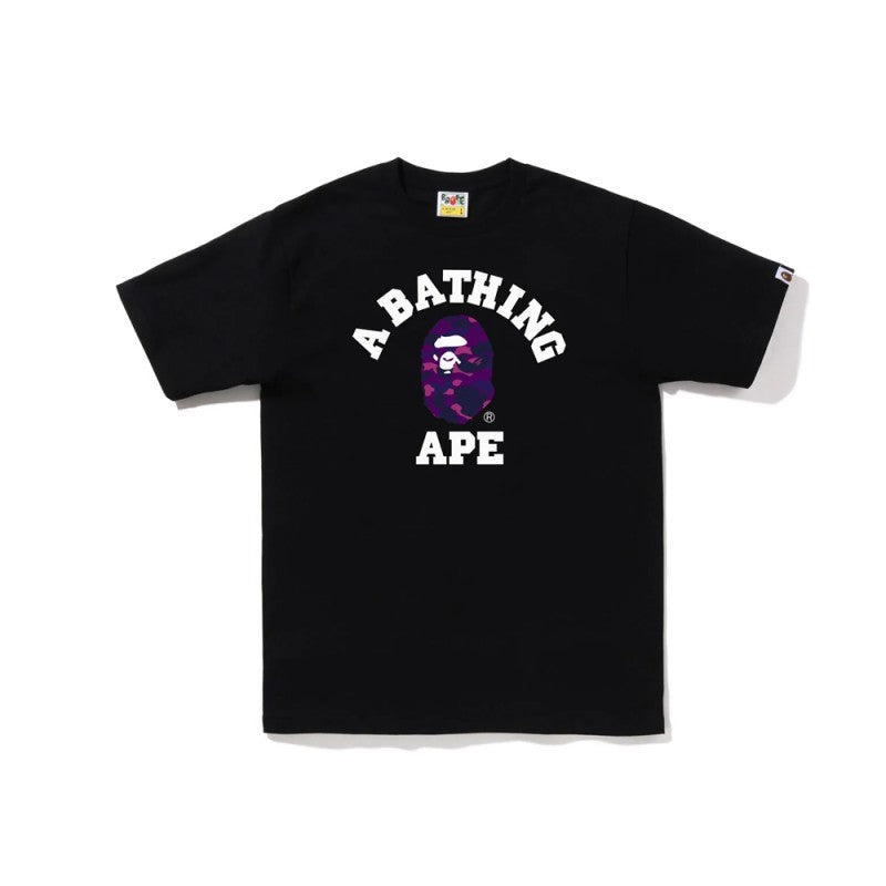 BAPE Camo Shark Ape Head Print Crew Neck Short Sleeve T‑Shirt Unisex