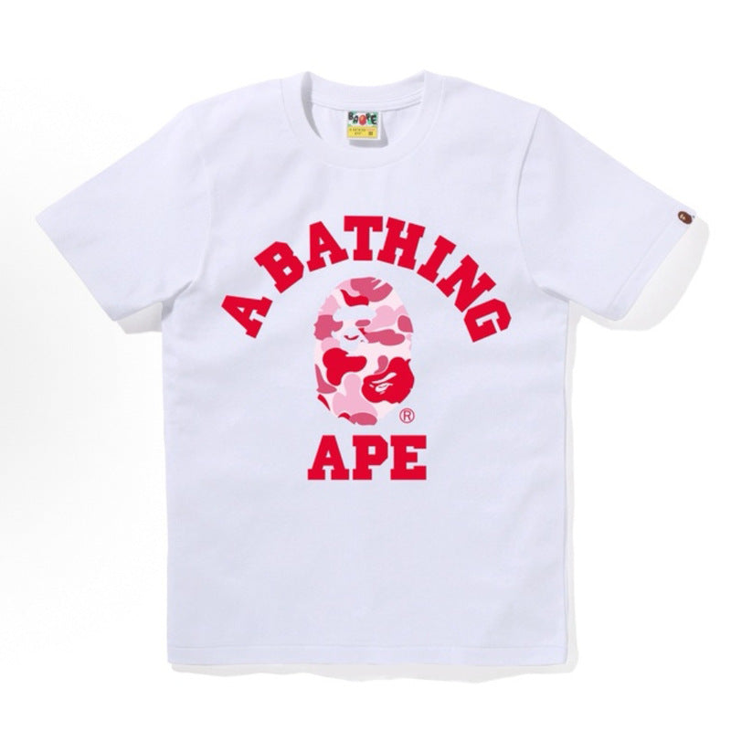 Bape Ape Head Graphic Short Sleeve Tee Streetwear Unisex