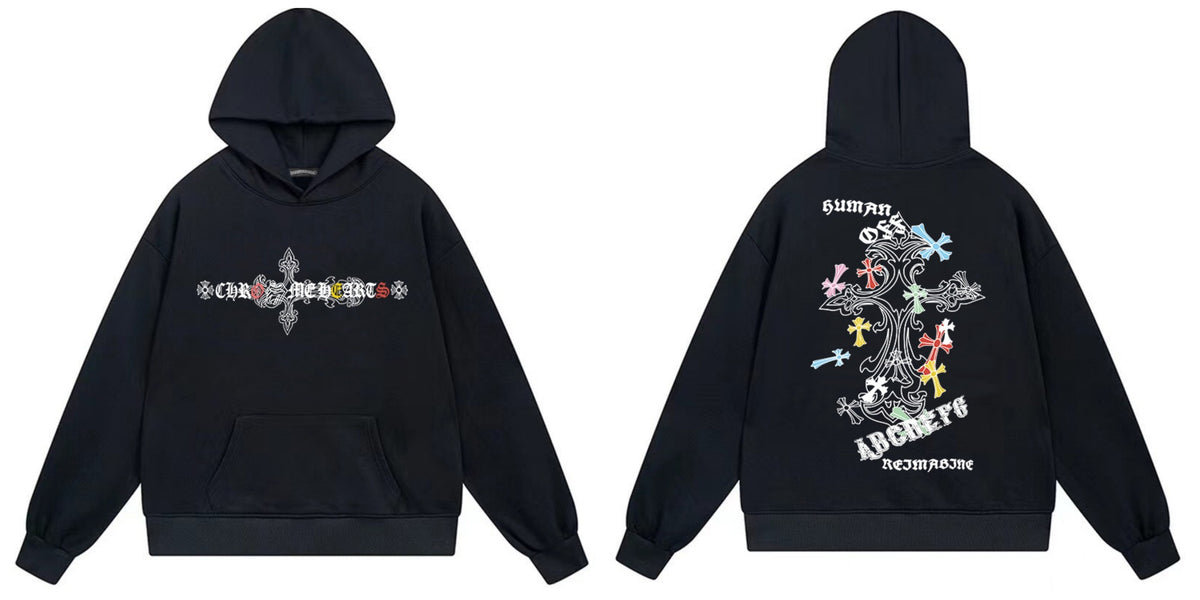 Chrome Hearts Cross Horseshoe Hoodie Vintage Goth Streetwear Pullover