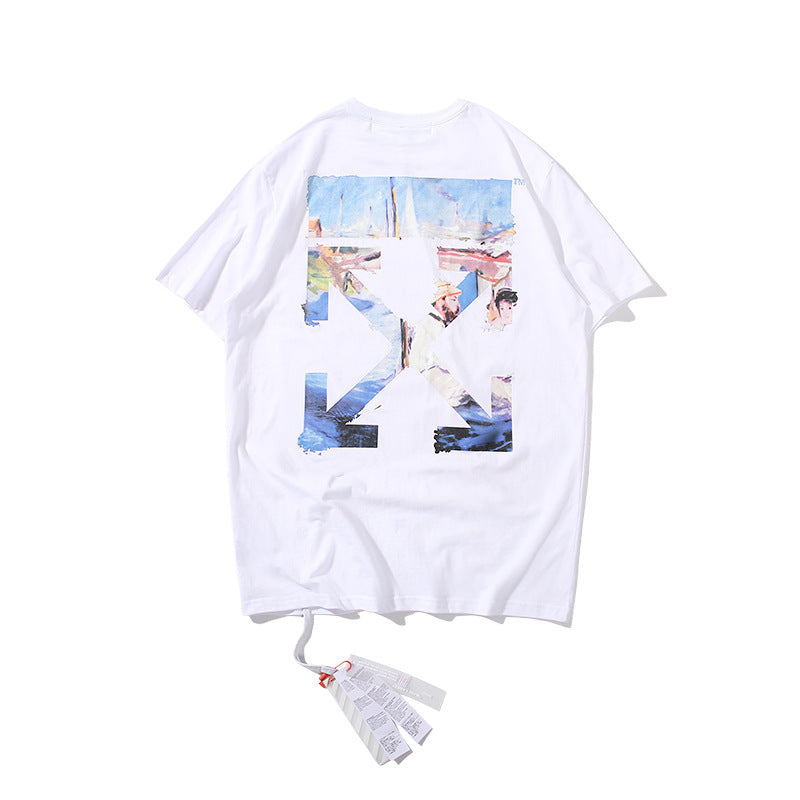Off-White Arrow Graphic Print Short Sleeve Tee Streetwear Unisex