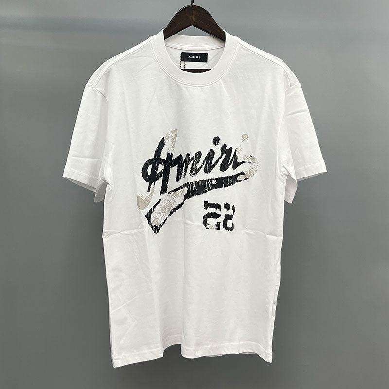 Amiri Multi‑Style Letter Logo Graphic Oversized Tee Streetwear Unisex