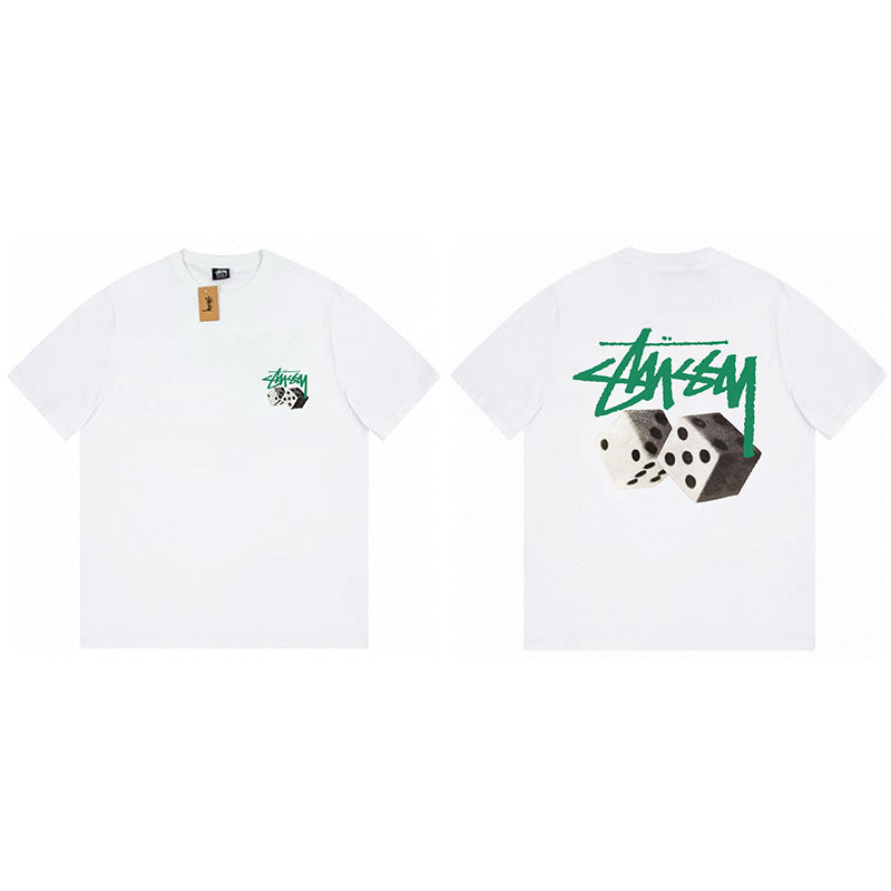Stussy Graphic Print Collection Loose Casual Short Sleeve T-Shirt