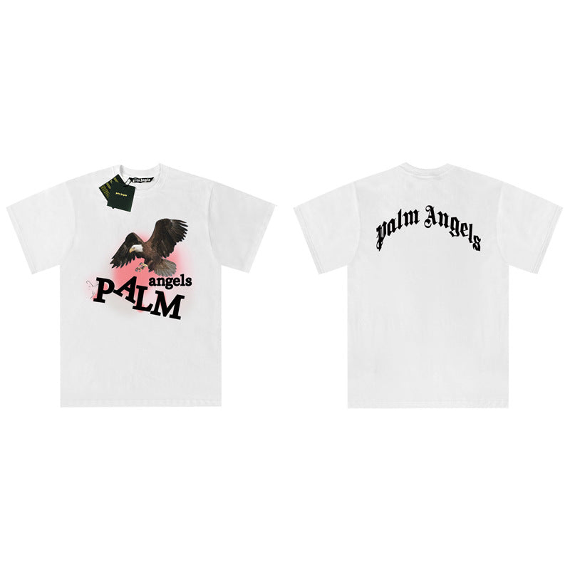 Palm Angels Graphic Print Tee Loose Crew Neck Streetwear T-Shirt