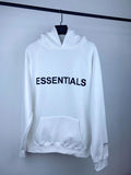 Fear Of God Essentials Silicone Letter Print Fleece Hoodie Unisex