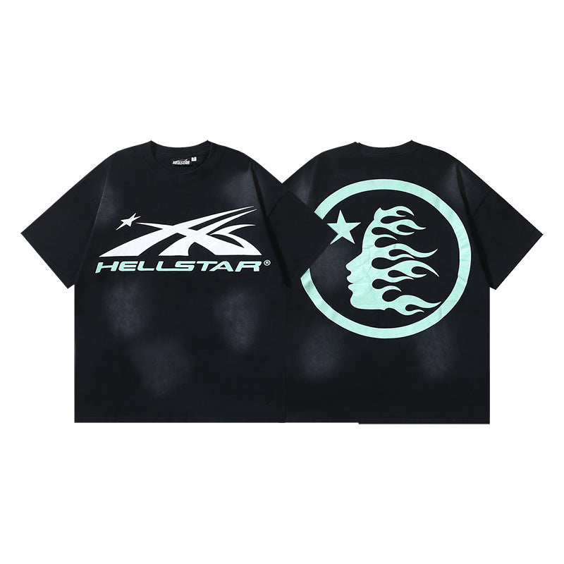 Hellstar Multi‑Graphic Print Crew Neck Short Sleeve Tee Unisex