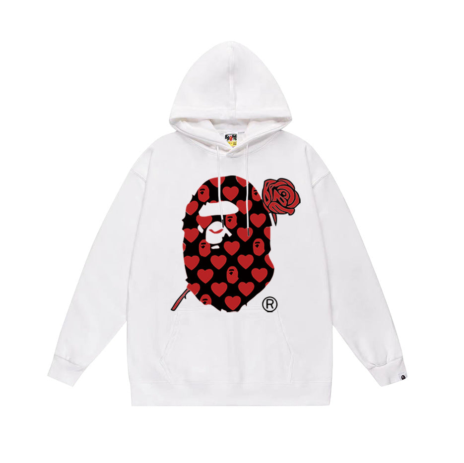 BAPE Hoodie Multi Camo Ape Head Print Street Fleece Pullover