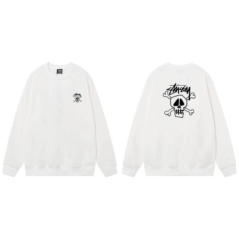 Stussy Graphic Crewneck Sweatshirt 8 Ball Dice Street Casual Pullover