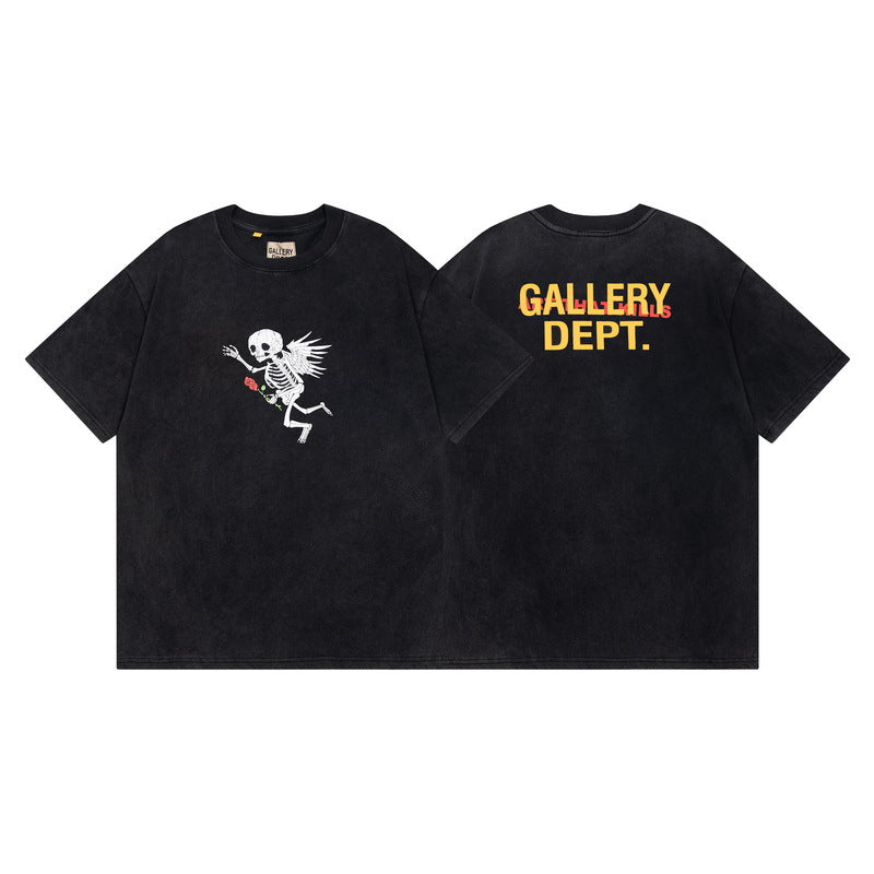 Gallery Dept Vintage Washed Graphic Short Sleeve Tee Streetwear Unisex