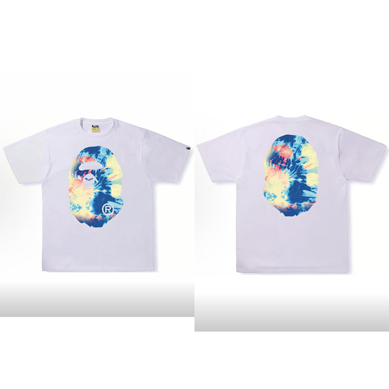 Bape Multi‑Graphic Ape Head Oversized Tee Streetwear Unisex