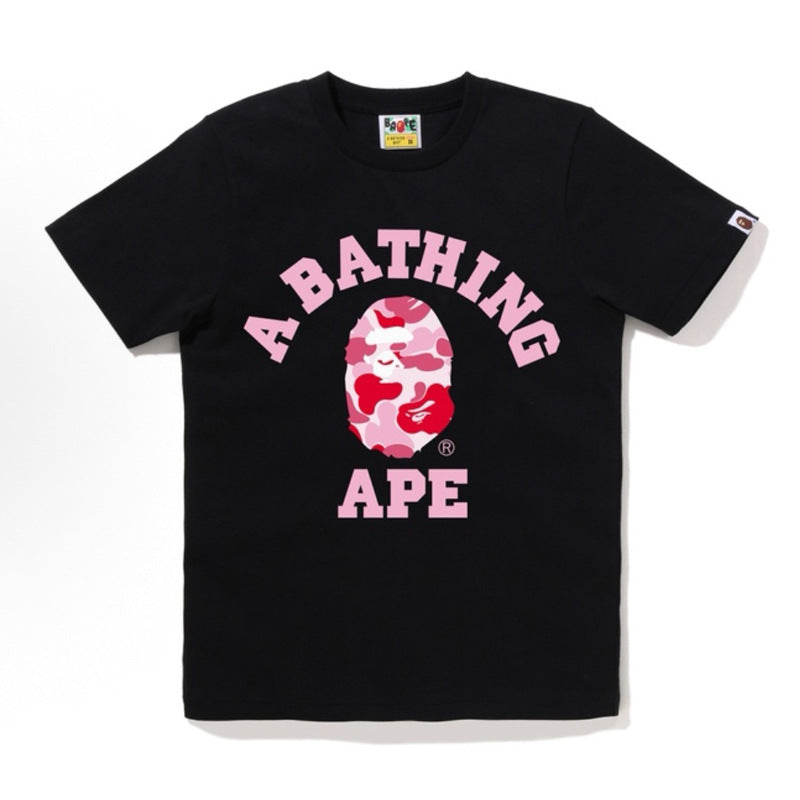 Bape Ape Head Graphic Short Sleeve Tee Streetwear Unisex