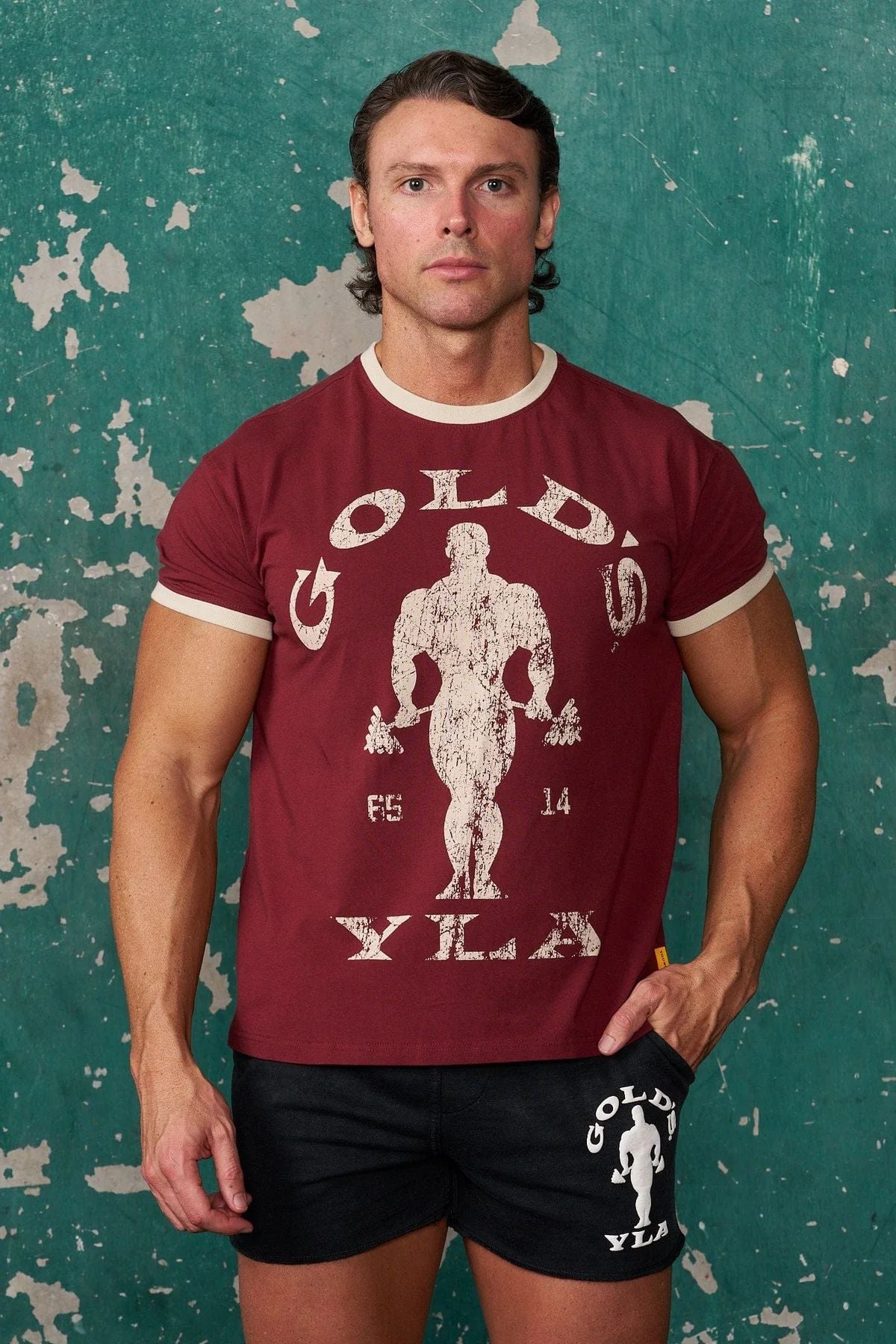 YOUNGLA 4009 Golds Gym Ringer Tees