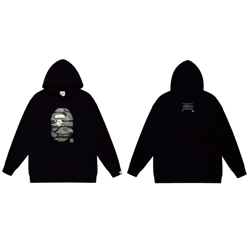 BAPE Ape Head Graphic Hoodie Camo Print Loose Cotton Pullover
