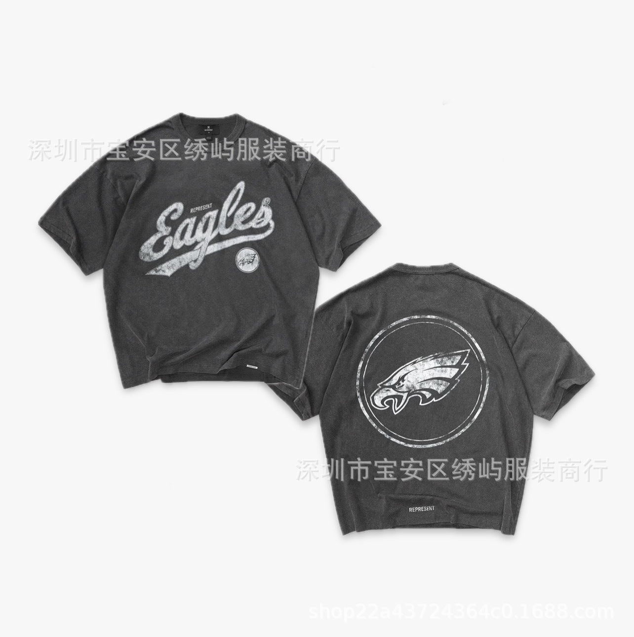 Represent Cartoon Graphic Crew Neck Short Sleeve T Shirt
