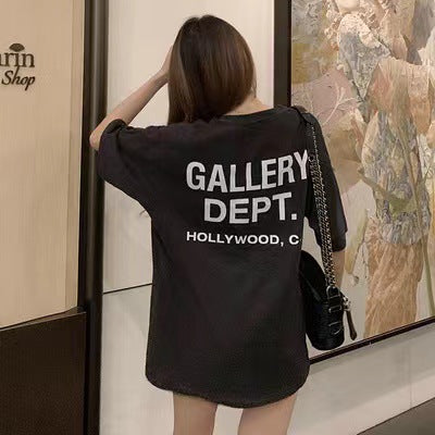 Gallery Dept Vintage Washed Graphic Short Sleeve Tee Streetwear Unisex