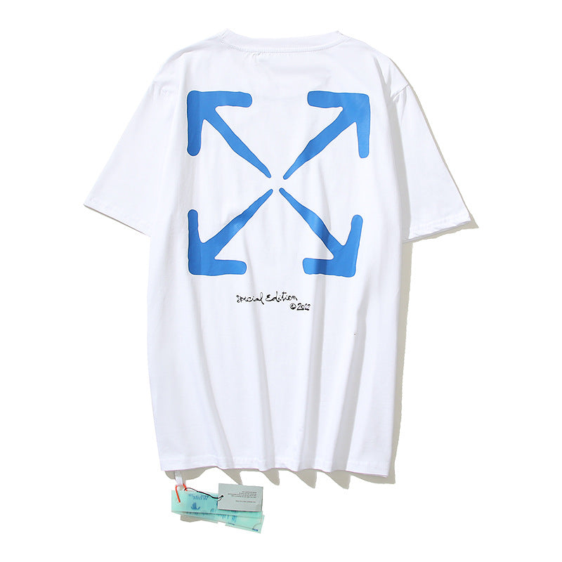 Off White Arrow Graphic Print Short Sleeve Tee Streetwear Unisex