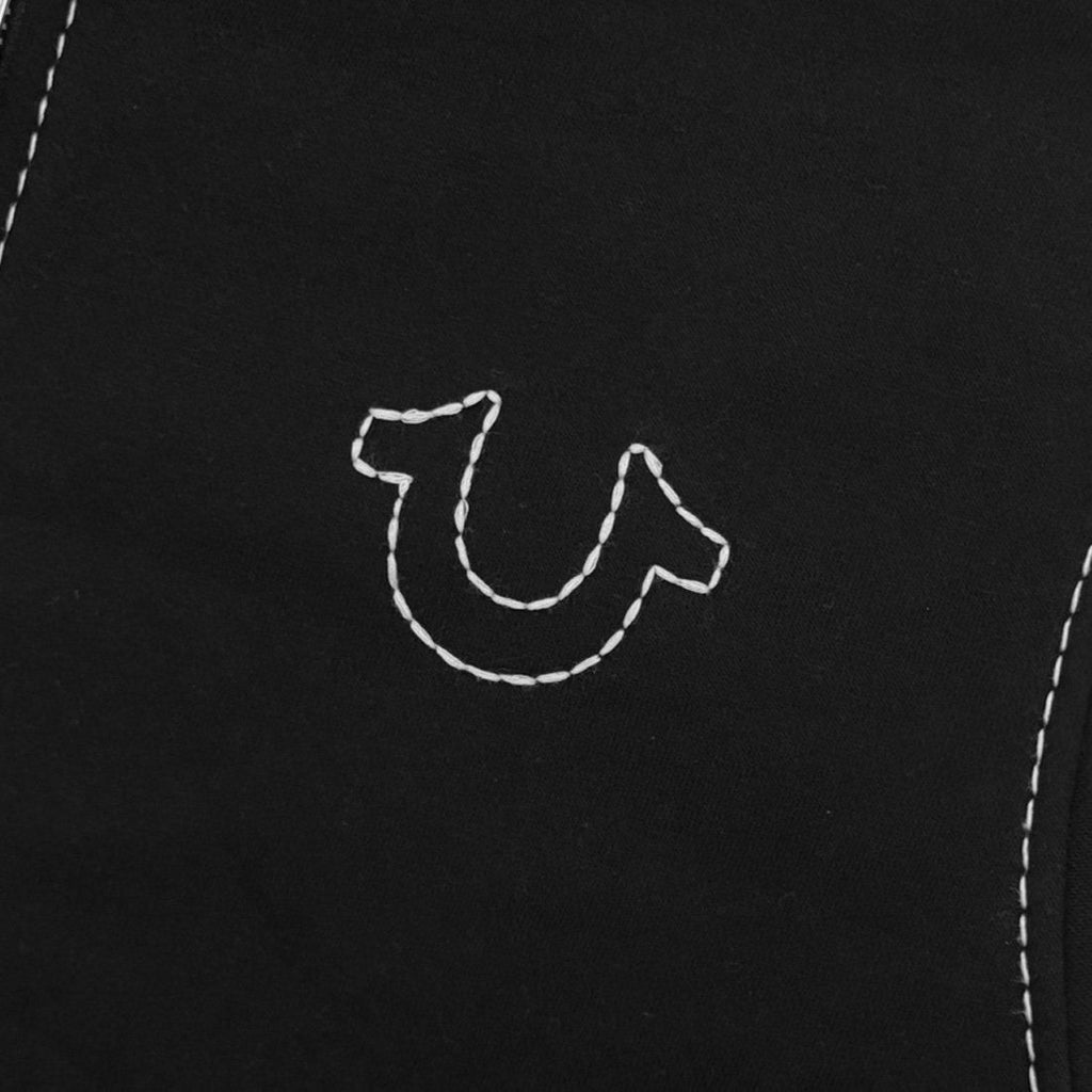 Y2K Vintage Stitch Zip Up Hoodie Horseshoe Embroidery