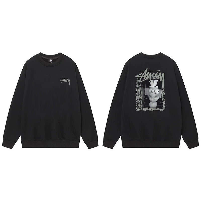 Stussy Graphic Crewneck Sweatshirt 8 Ball Dice Street Casual Pullover