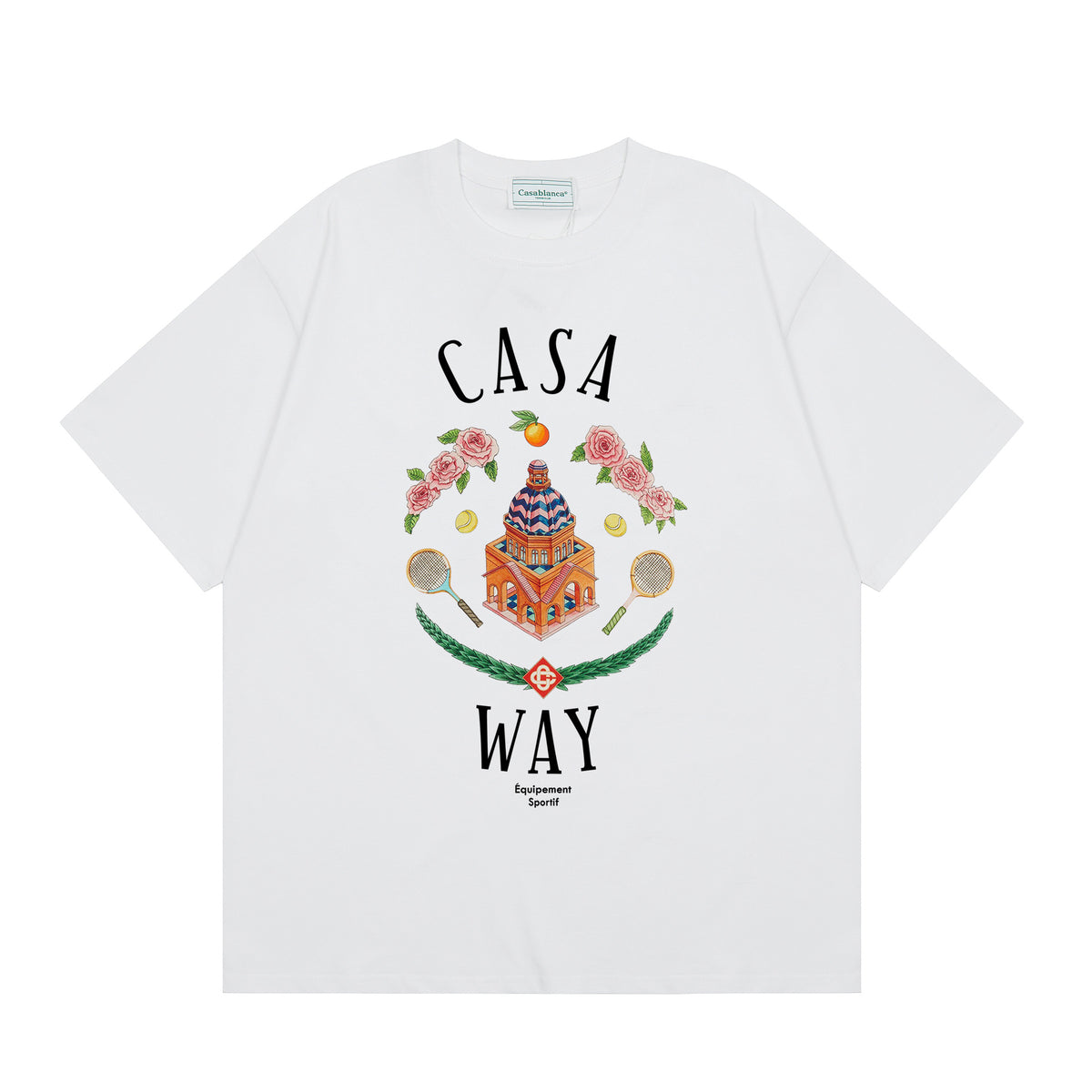 Casablanca Multi‑Artwork Vintage Graphic Oversized Tee Streetwear
