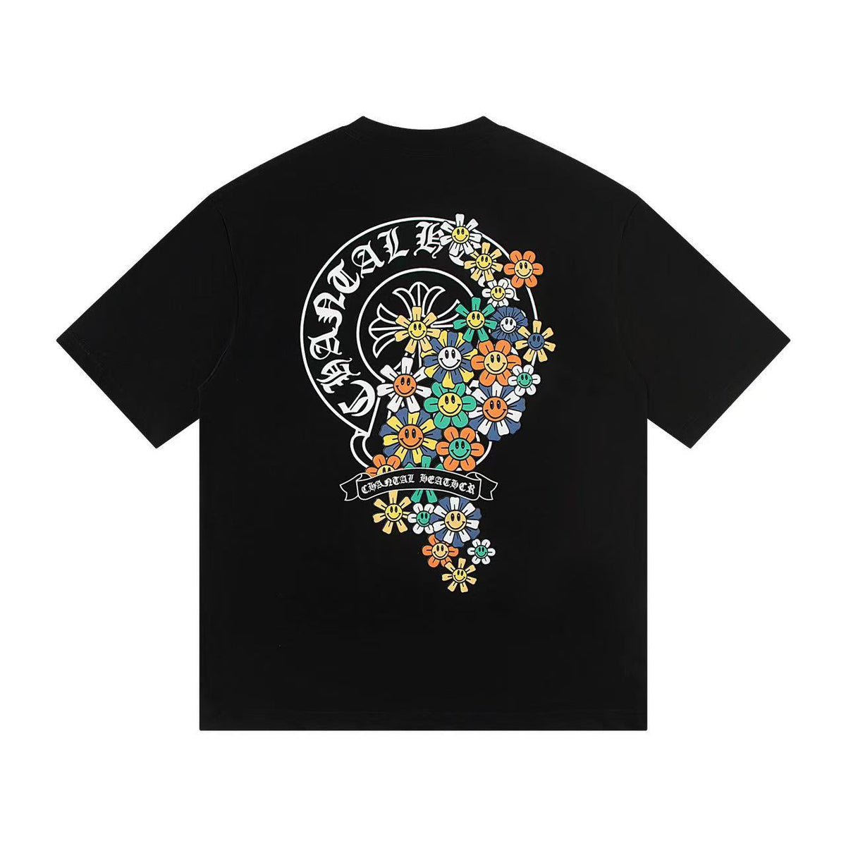Chrome Hearts Horseshoe Cross Print Short Sleeve Tee Unisex