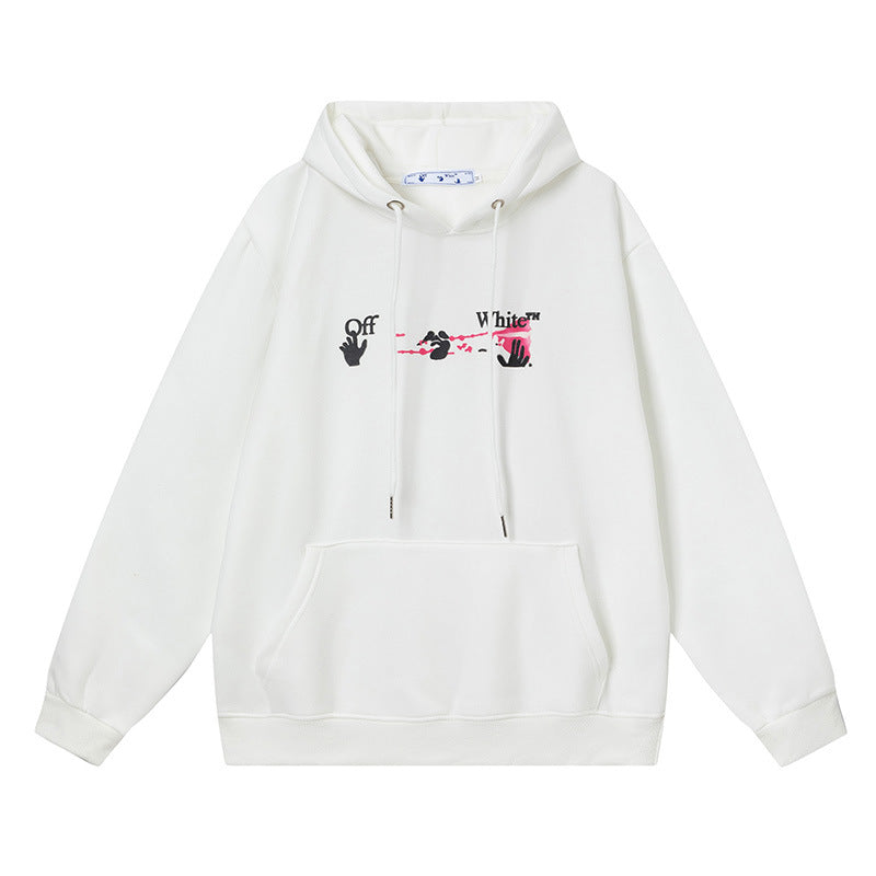Off-White Arrow Graphic Print Hoodie Streetwear Unisex