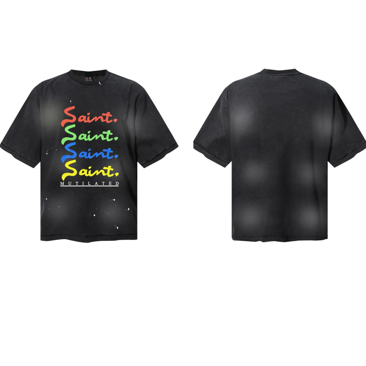 Saint Michael Vintage Washed Graphic Print Loose Streetwear T-Shirt