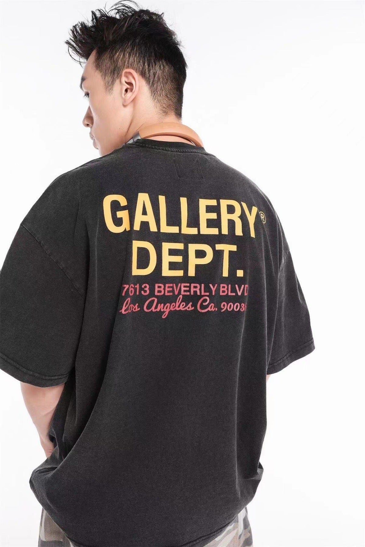 Gallery Dept Vintage Washed Graphic Short Sleeve Tee Streetwear Unisex