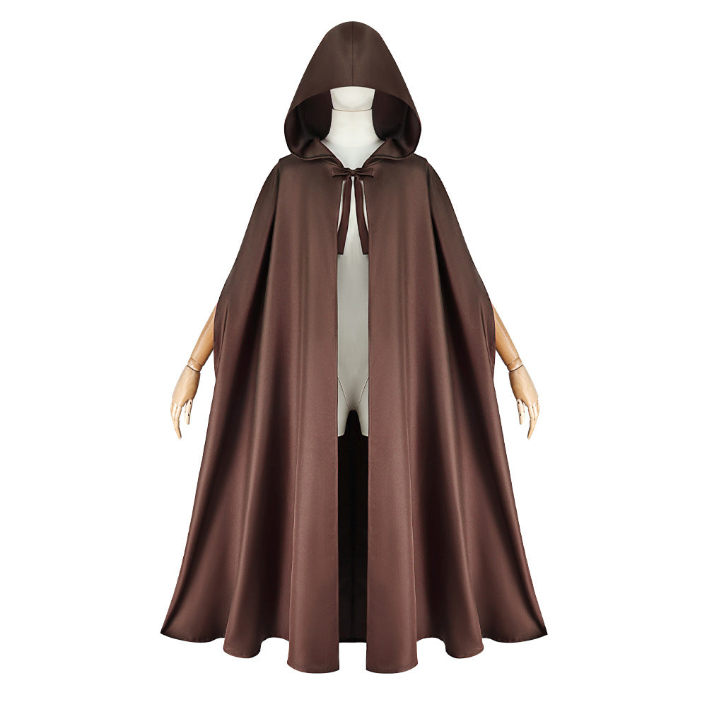 Halloween Medieval Hooded Cloak Hobbit Elf Renaissance Cosplay Cape