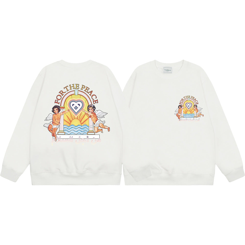 Casablanca Graphic Print Crew Neck French Terry Sweatshirt Unisex
