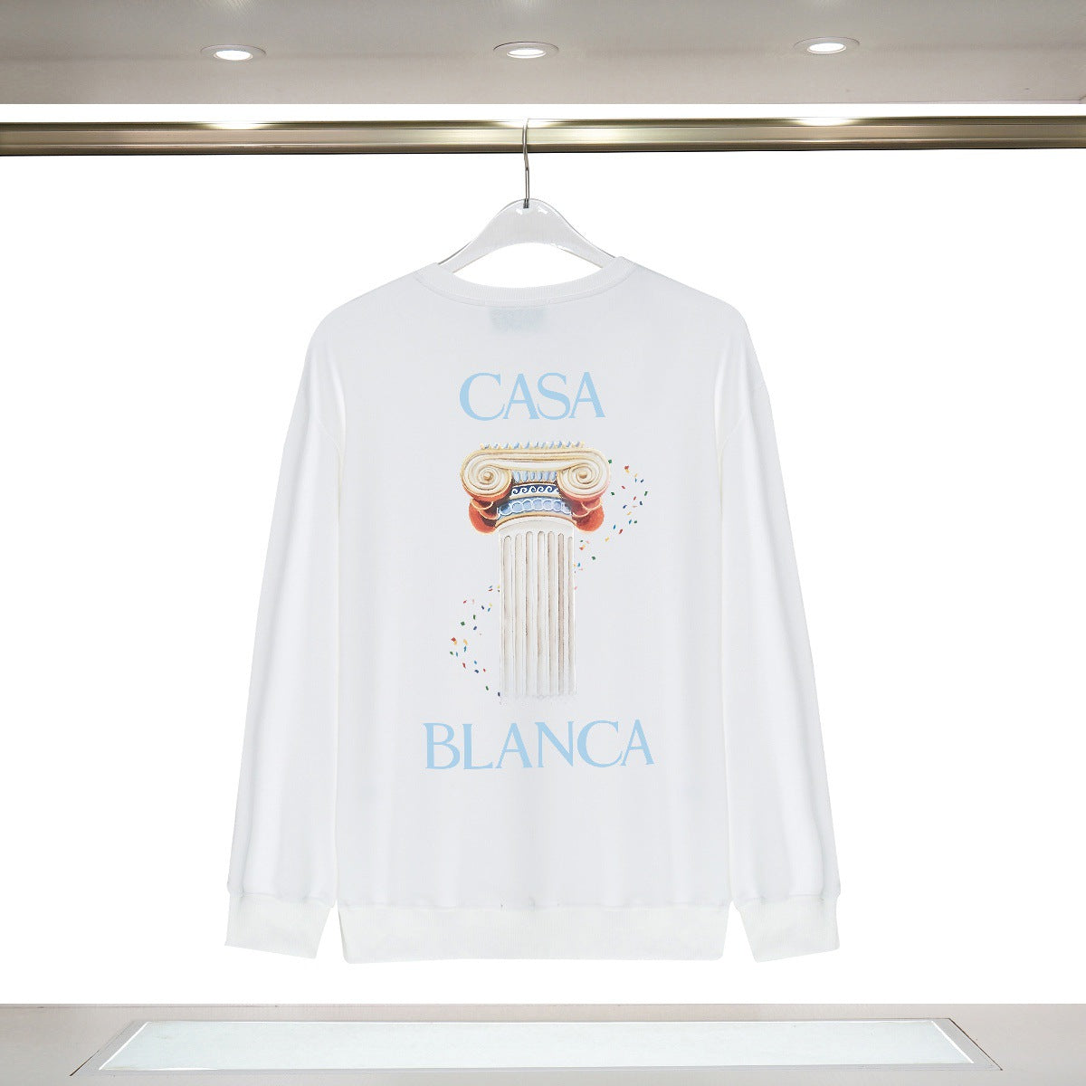 Casablanca Art Graphic Crewneck Sweatshirt Vintage Casual Pullover