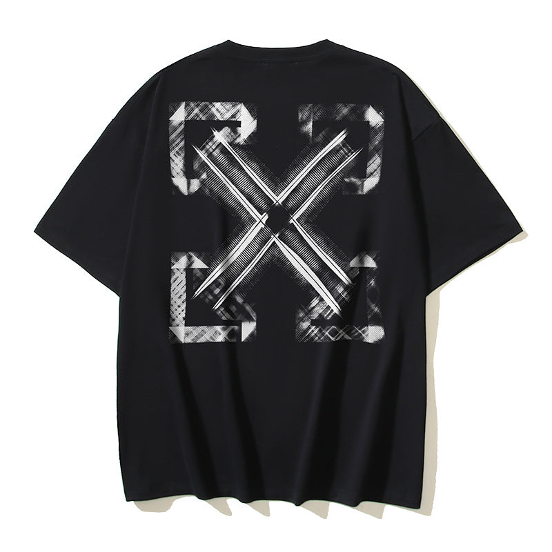 Off‑White Multi‑Sketch Arrow Graphic Oversized Tee Streetwear Unisex