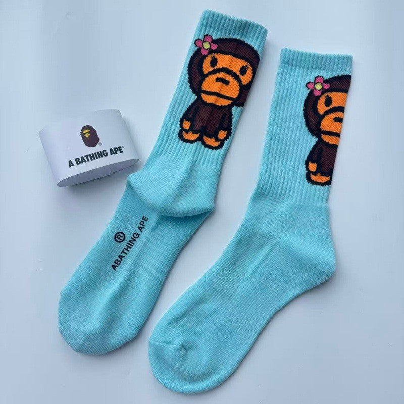 BAPE Baby Milo Jacquard Crew Socks Unisex