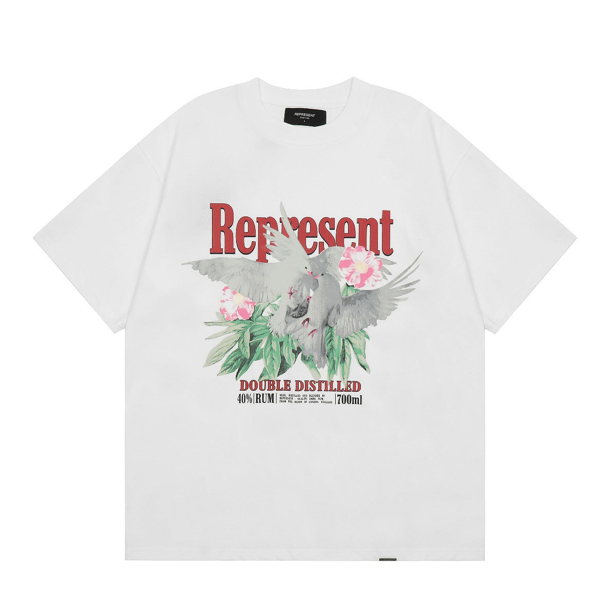 Represent Shark Washed Graphic Oversized Tee Streetwear Unisex
