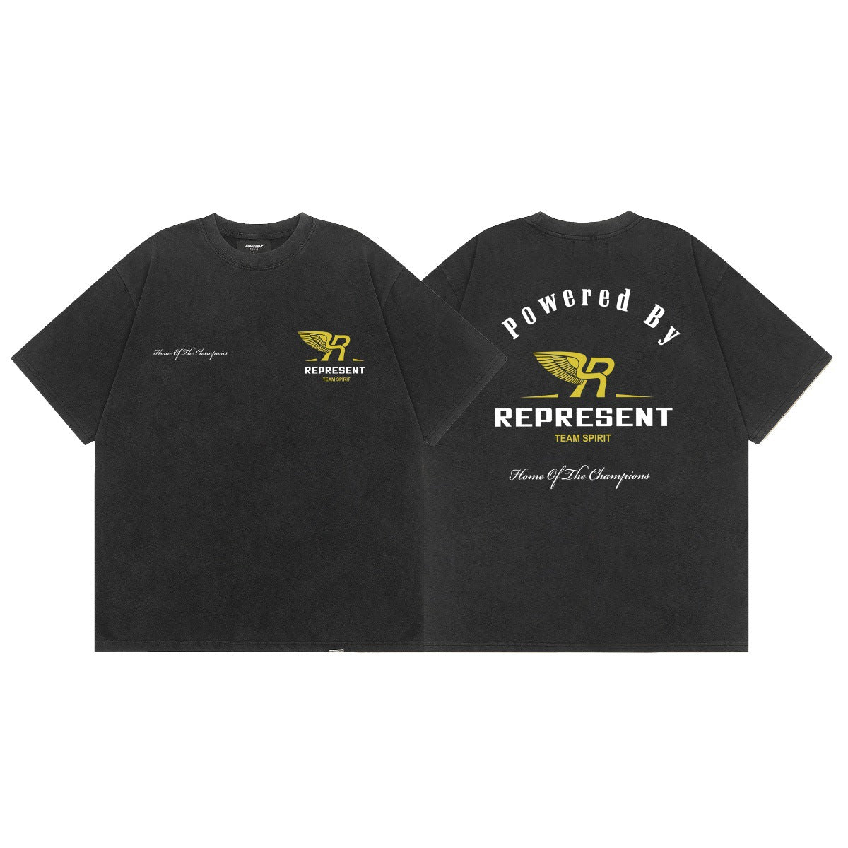 Represent Shark Washed Graphic Oversized Tee Streetwear Unisex