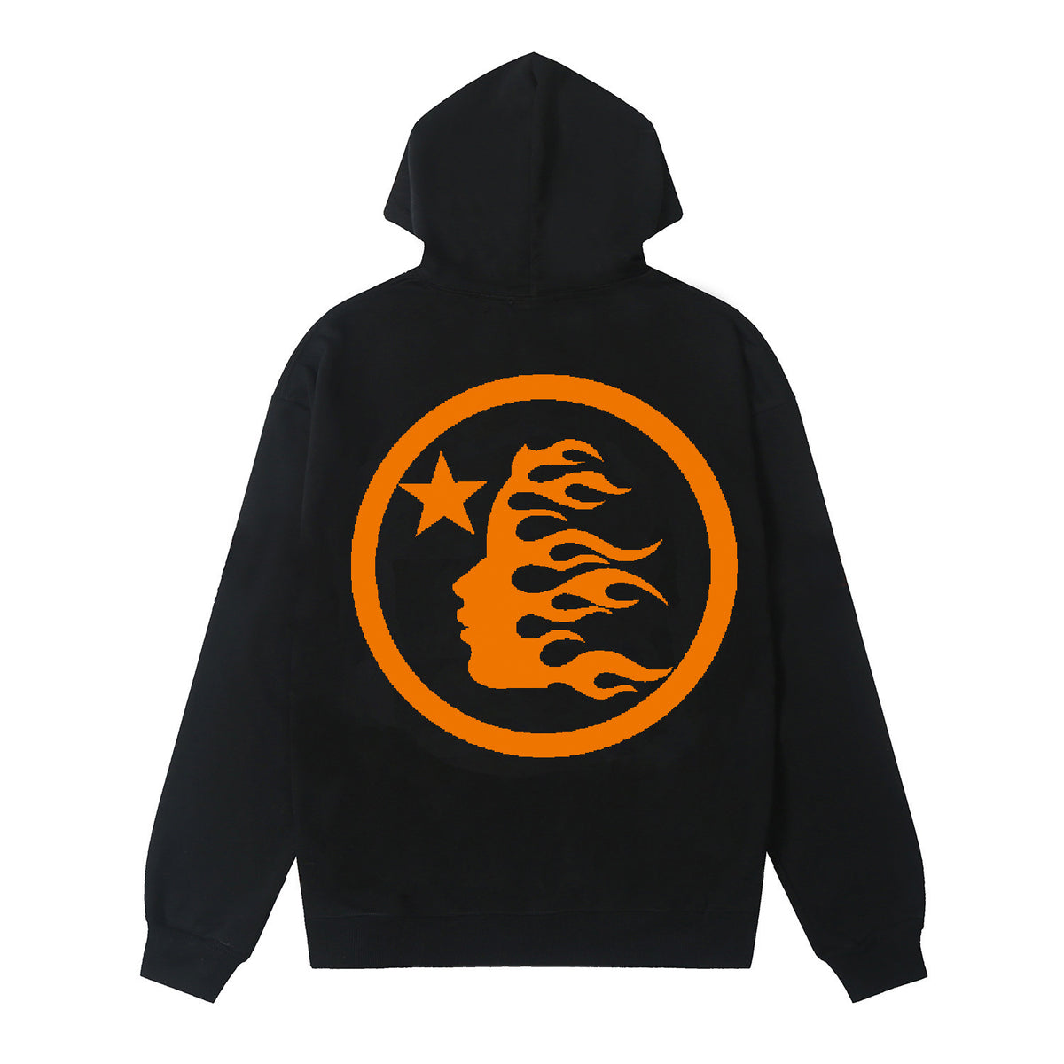 HELLSTAR Hoodie Front Logo Back Circle Graphic Street Pullover