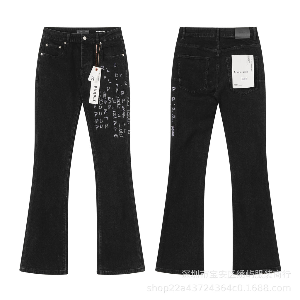 Purple Brand Distressed Flare Denim Jeans Unisex