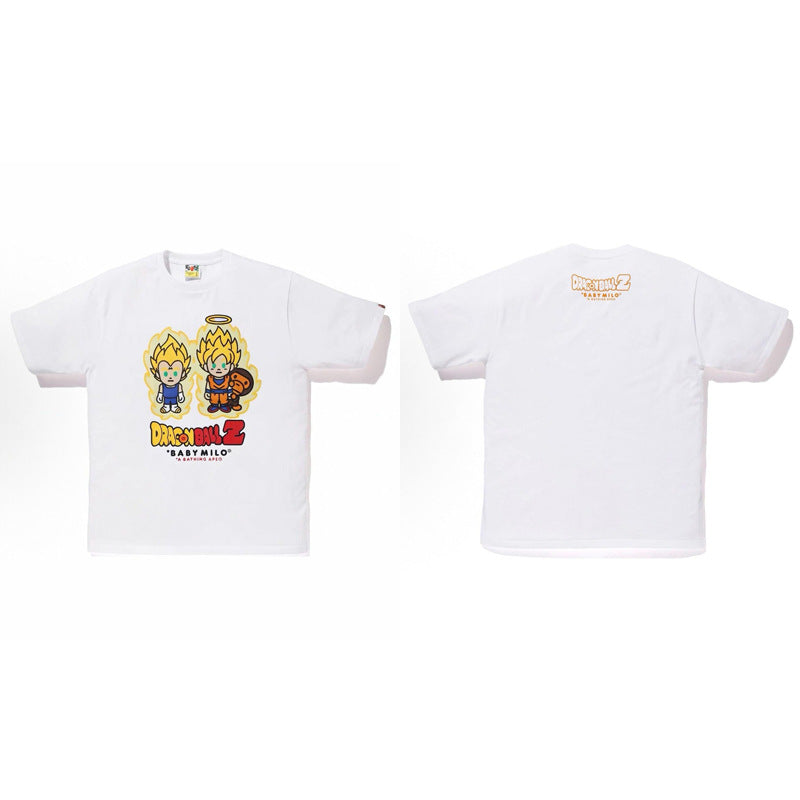 BAPE Ape Head Shark Print Loose Casual Unisex Short Sleeve T-Shirt