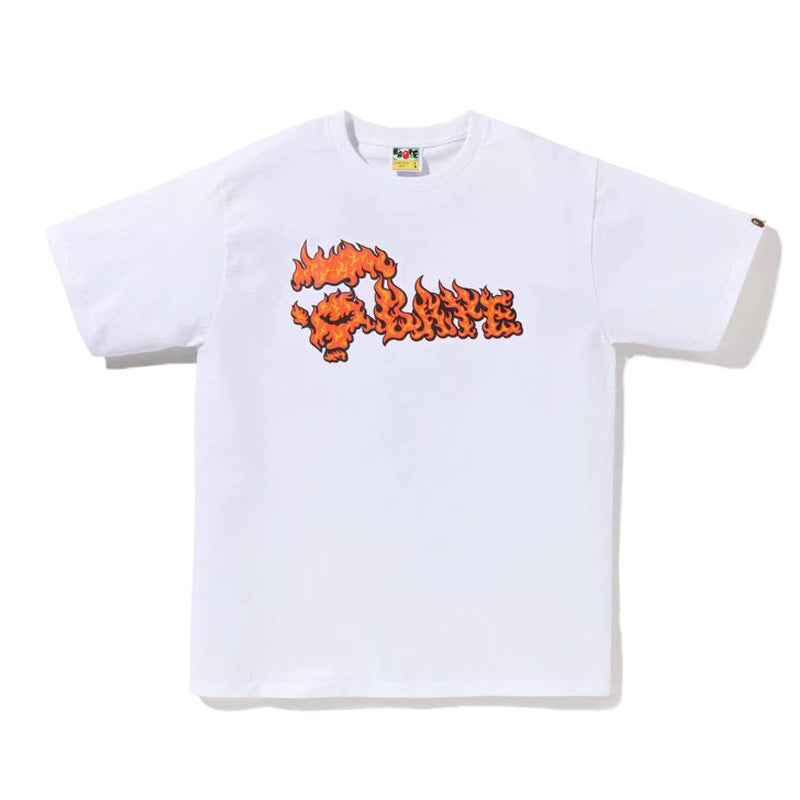 BAPE Ape Head & Shark Graphic Tee Loose Unisex Streetwear T-Shirt