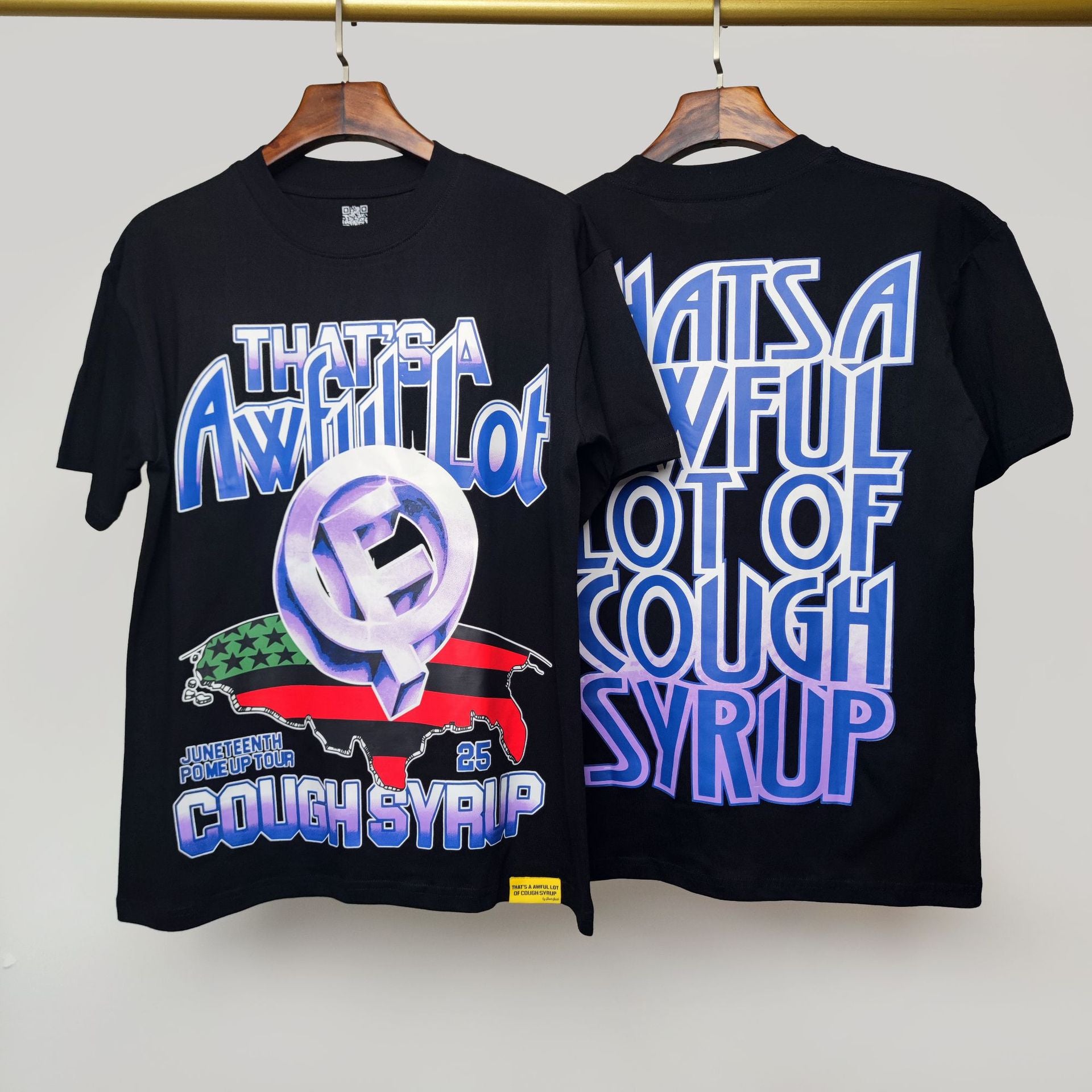 ALOCS Cough Syrup Letter Graphic Short Sleeve Tee Streetwear Unisex