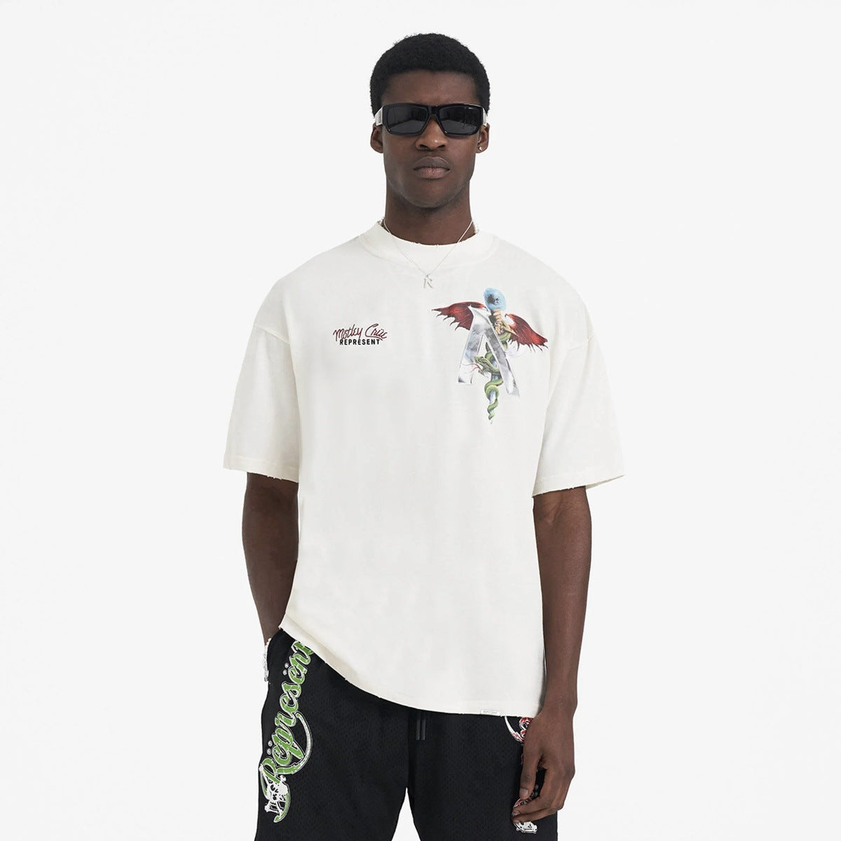 Represent Vintage Washed Graphic Short Sleeve Tee Streetwear Unisex