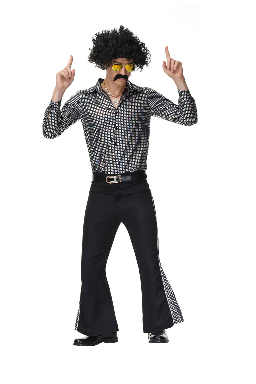 Halloween Men & Women 70s Disco Hippie Cosplay Couple Party Sets