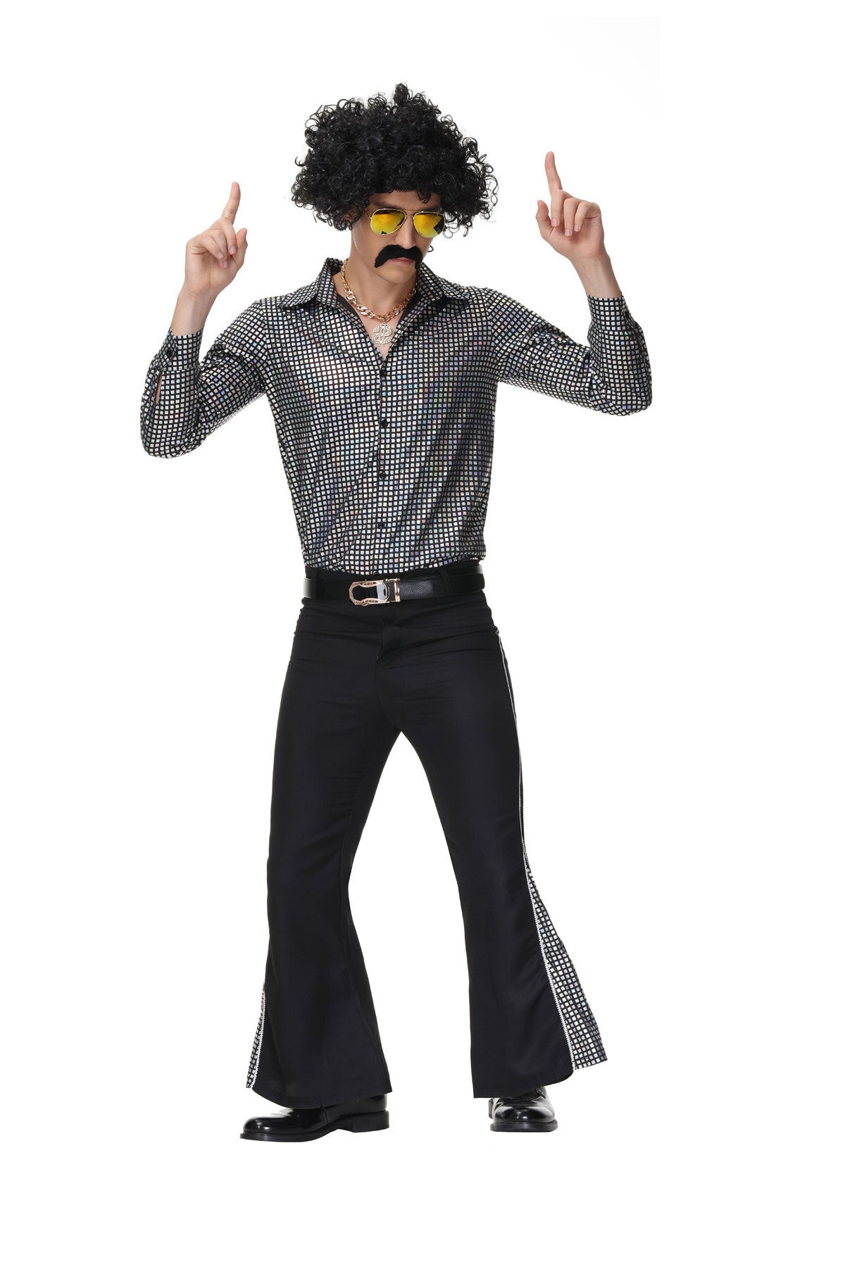 Halloween Men & Women 70s Disco Hippie Cosplay Couple Party Sets