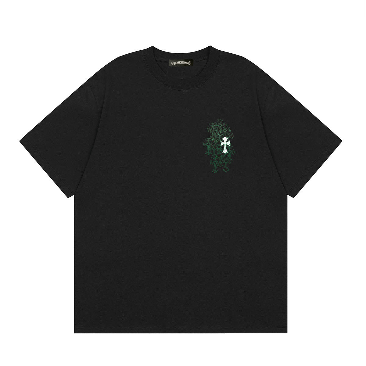Chrome Hearts Multi‑Cross Horseshoe Graphic Oversized Tee Streetwear