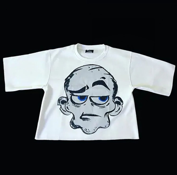 Y2K Anime Cartoon Grafik Unisex Oversized Streetwear Baumwoll-T-Shirt