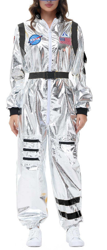 Halloween Women Astronaut Space Suit Cosplay Pilot Jumpsuit Party Sets