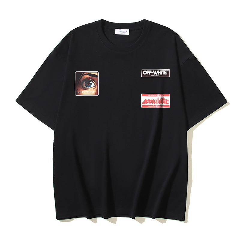 Off‑White Multi‑Sketch Arrow Graphic Oversized Tee Streetwear Unisex